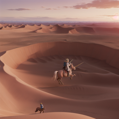 Image For Post Anime, desert, unicorn, queen, drought, king, HD, 4K, AI Generated Art