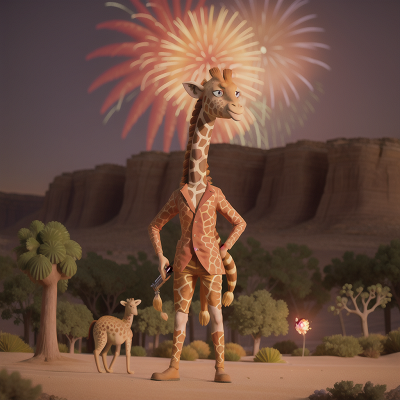 Image For Post Anime, zombie, saxophone, fireworks, desert oasis, giraffe, HD, 4K, AI Generated Art