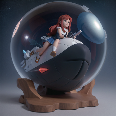 Image For Post Anime, whale, crystal ball, spaceship, motorcycle, telescope, HD, 4K, AI Generated Art