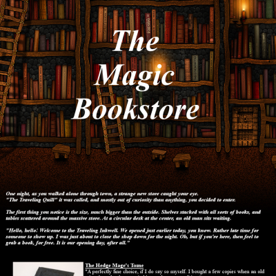 Image For Post Magic Bookstore CYOA from tg