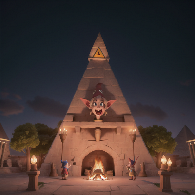 Image For Post Anime, goblin, circus, pyramid, witch's cauldron, ancient scroll, HD, 4K, AI Generated Art