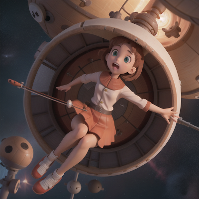 Image For Post Anime, jumping, drought, space station, maze, violin, HD, 4K, AI Generated Art