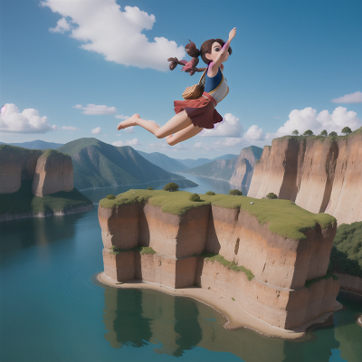 Image For Post Anime, bravery, mountains, flying, swimming, bakery, HD, 4K, AI Generated Art