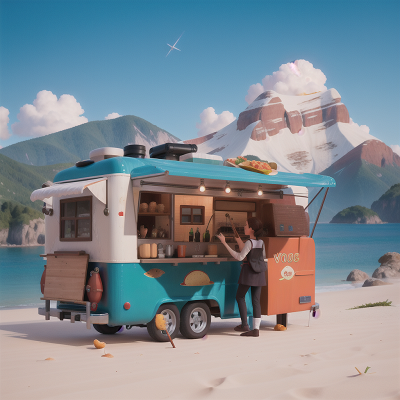Image For Post Anime, violin, telescope, mountains, taco truck, beach, HD, 4K, AI Generated Art