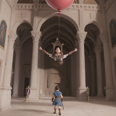 Image For Post Anime, balloon, gladiator, museum, cathedral, hidden trapdoor, HD, 4K, AI Generated Art