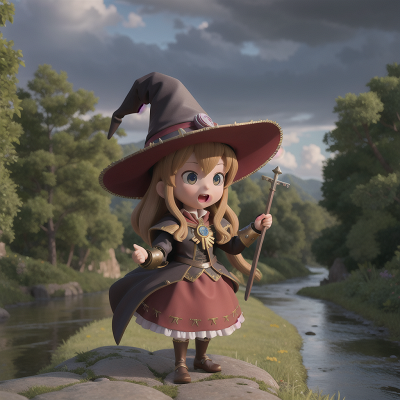 Image For Post Anime, knights, witch, hail, river, key, HD, 4K, AI Generated Art