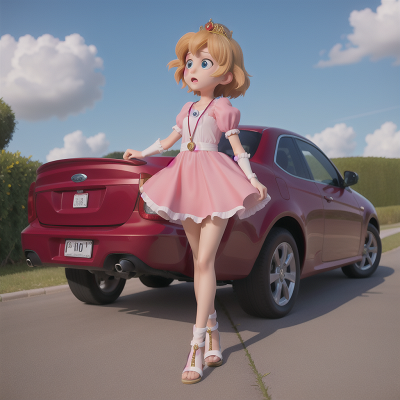 Image For Post Anime, confusion, key, car, princess, wind, HD, 4K, AI Generated Art