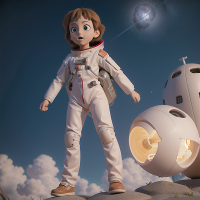Image For Post Anime, teleportation device, wind, astronaut, ghost, zombie, HD, 4K, AI Generated Art