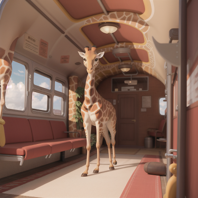 Image For Post Anime, giraffe, scientist, betrayal, flying carpet, train, HD, 4K, AI Generated Art