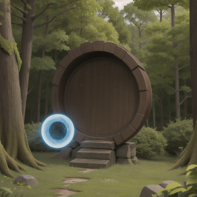 Image For Post Anime, jumping, hail, forest, magic portal, witch, HD, 4K, AI Generated Art