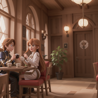 Image For Post Anime, coffee shop, success, knights, crystal ball, sasquatch, HD, 4K, AI Generated Art