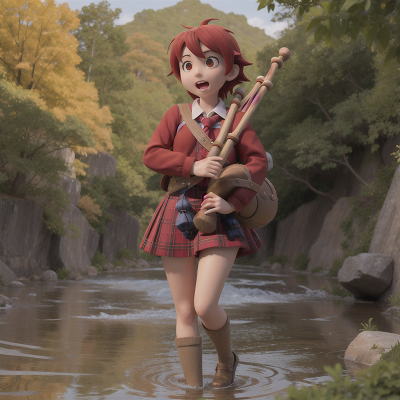 Image For Post Anime, drought, bagpipes, river, demon, school, HD, 4K, AI Generated Art