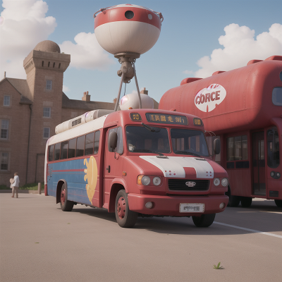 Image For Post Anime, bus, circus, hovercraft, doctor, force field, HD, 4K, AI Generated Art