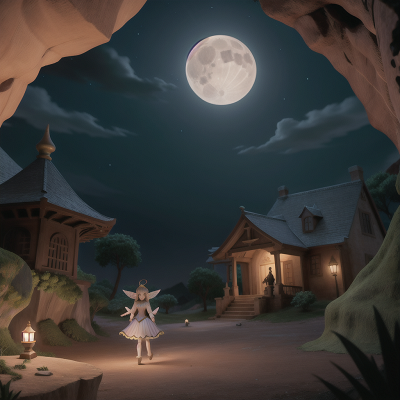 Image For Post Anime, moonlight, fairy, pharaoh, haunted mansion, cave, HD, 4K, AI Generated Art