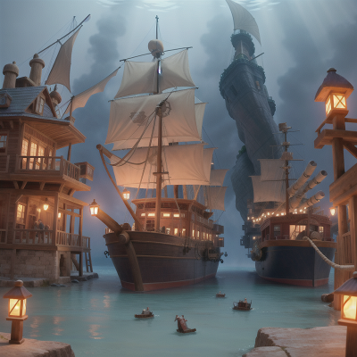 Image For Post Anime, wild west town, pirate ship, bus, underwater city, zookeeper, HD, 4K, AI Generated Art