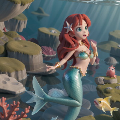 Image For Post Anime, crystal, ocean, fish, mermaid, swamp, HD, 4K, AI Generated Art