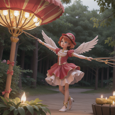 Image For Post Anime, circus, angel, market, enchanted forest, crystal, HD, 4K, AI Generated Art