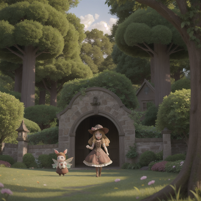 Image For Post Anime, haunted mansion, farm, fairy, forest, witch, HD, 4K, AI Generated Art