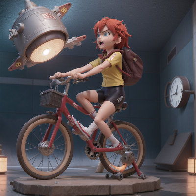 Image For Post Anime, anger, bicycle, swimming, time machine, space station, HD, 4K, AI Generated Art