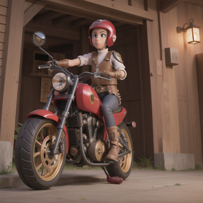 Image For Post Anime, hidden trapdoor, motorcycle, monkey, king, cyborg, HD, 4K, AI Generated Art