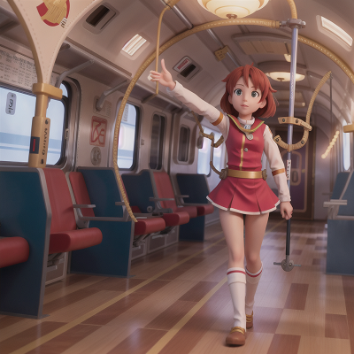 Image For Post Anime, space station, circus, bravery, sword, train, HD, 4K, AI Generated Art