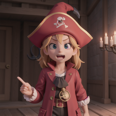 Image For Post Anime, key, betrayal, pirate, surprise, wizard's hat, HD, 4K, AI Generated Art