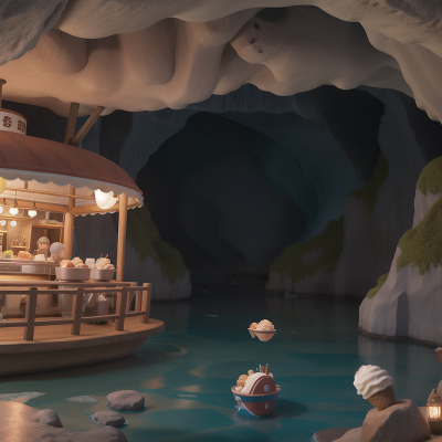 Image For Post Anime, boat, zookeeper, tank, ice cream parlor, cave, HD, 4K, AI Generated Art