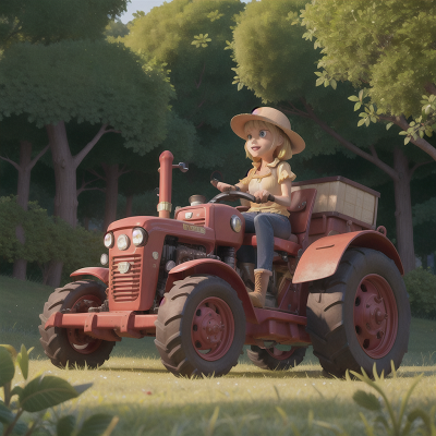 Image For Post Anime, tractor, crystal, island, fox, alligator, HD, 4K, AI Generated Art