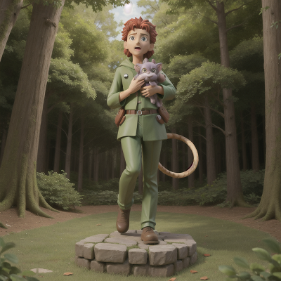 Image For Post Anime, chimera, forest, doctor, space, statue, HD, 4K, AI Generated Art