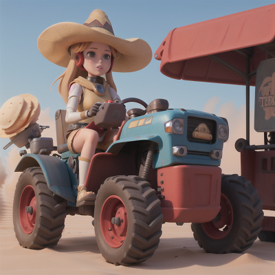 Image For Post Anime, artificial intelligence, witch, sandstorm, taco truck, tractor, HD, 4K, AI Generated Art