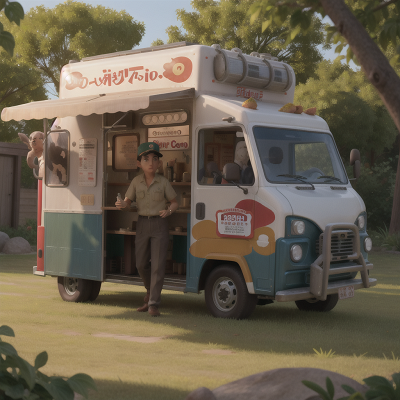 Image For Post Anime, taco truck, confusion, zookeeper, archaeologist, ghostly apparition, HD, 4K, AI Generated Art