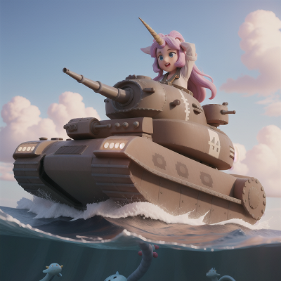 Image For Post Anime, unicorn, hovercraft, kraken, tank, zookeeper, HD, 4K, AI Generated Art