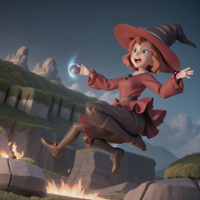 Image For Post Anime, witch's cauldron, force field, tsunami, jumping, success, HD, 4K, AI Generated Art