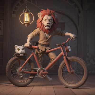 Image For Post Anime, zombie, bicycle, lion, lamp, ninja, HD, 4K, AI Generated Art
