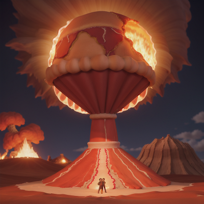 Image For Post Anime, circus, desert, pizza, volcanic eruption, saxophone, HD, 4K, AI Generated Art