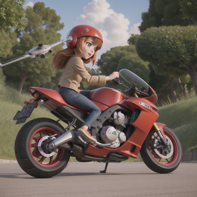 Image For Post Anime, car, failure, helicopter, violin, motorcycle, HD, 4K, AI Generated Art