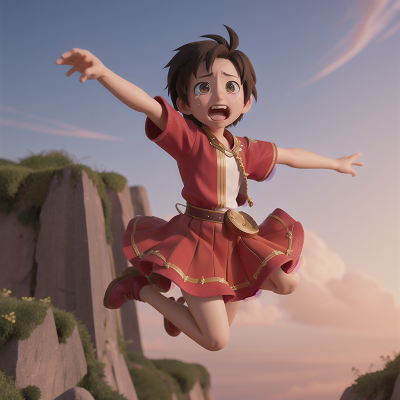 Image For Post Anime, bravery, jumping, musician, treasure, crying, HD, 4K, AI Generated Art