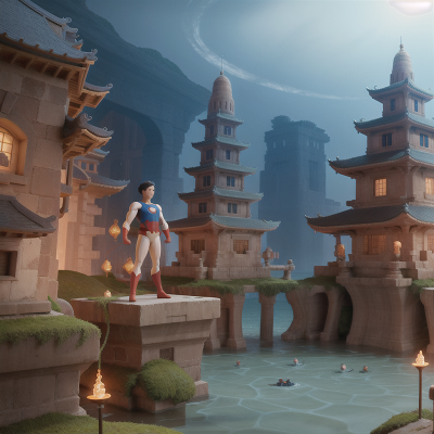 Image For Post Anime, superhero, scientist, temple, bravery, underwater city, HD, 4K, AI Generated Art