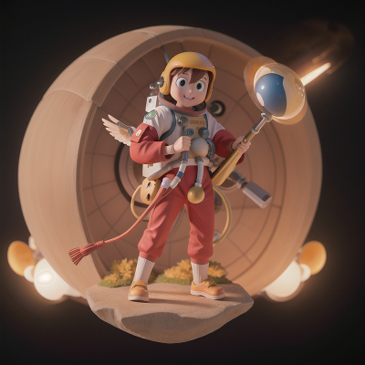 Image For Post Anime, astronaut, phoenix, bagpipes, owl, golden egg, HD, 4K, AI Generated Art