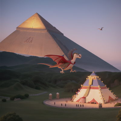 Image For Post Anime, pyramid, romance, circus, pterodactyl, surprise, HD, 4K, AI Generated Art