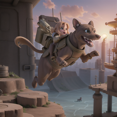 Image For Post Anime, tank, underwater city, success, jumping, dog, HD, 4K, AI Generated Art