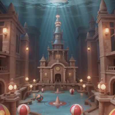 Image For Post Anime, hidden trapdoor, underwater city, circus, queen, temple, HD, 4K, AI Generated Art