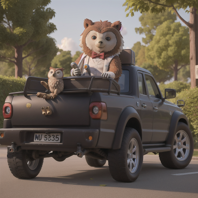 Image For Post Anime, car, scientist, bear, owl, knight, HD, 4K, AI Generated Art