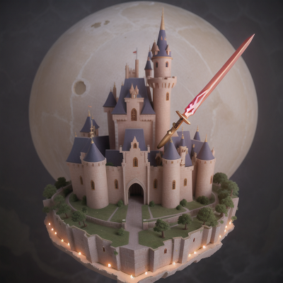 Image For Post Anime, vampire, fairy dust, sword, medieval castle, island, HD, 4K, AI Generated Art
