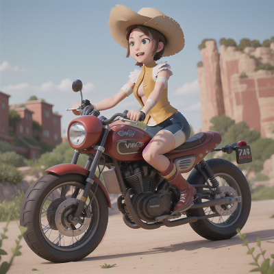 Image For Post Anime, swimming, motorcycle, wild west town, bicycle, exploring, HD, 4K, AI Generated Art