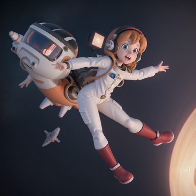 Image For Post Anime, virtual reality, astronaut, market, spaceship, jumping, HD, 4K, AI Generated Art