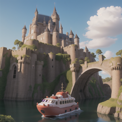 Image For Post Anime, medieval castle, dwarf, temple, bus, hovercraft, HD, 4K, AI Generated Art