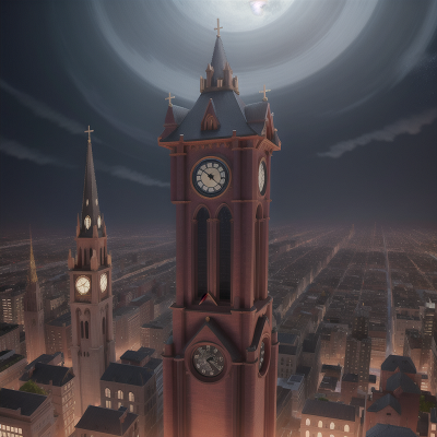 Image For Post Anime, artificial intelligence, futuristic metropolis, clock, cathedral, wind, HD, 4K, AI Generated Art