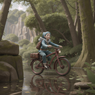 Image For Post Anime, wizard, bicycle, crystal, swamp, key, HD, 4K, AI Generated Art