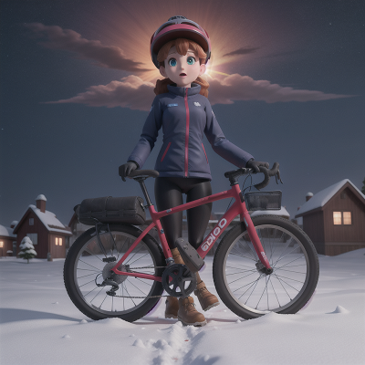 Image For Post Anime, snow, storm, holodeck, solar eclipse, bicycle, HD, 4K, AI Generated Art